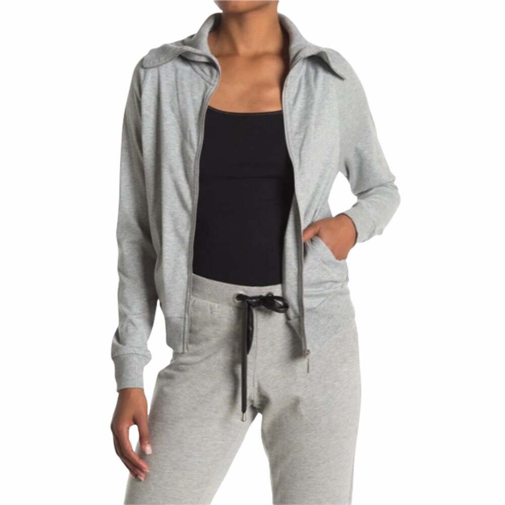 Cosabella Women's Marathon Co Pima Cotton Jacket Heather Gray Size Medium NEW
